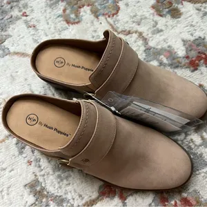 Hush Puppies NWT Silvia Mule Brand New Sample Shoe Size 7 Neutral Tan Beige Clog thumbnail 3