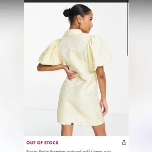 Petite Lemon Puff Sleeve Mini Dress Yellow Size XS thumbnail 3