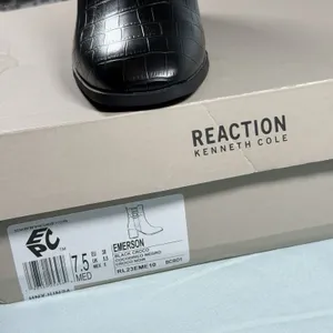 Kenneth Cole Reaction Size-7.5M Womens Emerson‎ -Black Croco Boot thumbnail 3