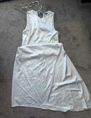 ZARA White Satin Dress thumbnail 2