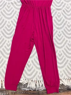 Magenta Pink Jumpsuit L/XL thumbnail 6