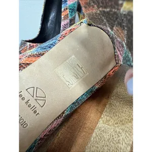 Dee Keller Pumps Multi Color Snake Skin Embossed Pointed Toe Italy Sz.40 Leather thumbnail 15