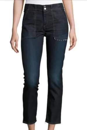 Rag‎ & Bone / JEAN High Rise Denny Cropped Jeans Dark Rinse Casual Size 24 thumbnail 1