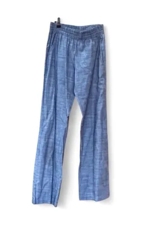 Drew Blue Linen Pants with Subtle Stripes Sz XS NWT Retail $166 thumbnail 1