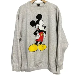 Vintage 1980 Mickey Unlimited Mouse Uni-Sex XL Heather Gray Pullover Sweatshirt thumbnail 2