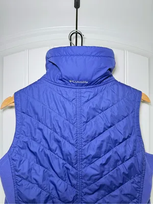 Columbia Women’s Large Purple Quilted Vest Full Zip Gorpcore Granola Girl thumbnail 4