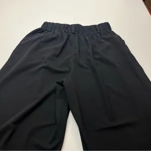 Halara Women’s Size Medium Tall Black Wide-Leg Cropped Pants Pull-on Pockets NEW thumbnail 11