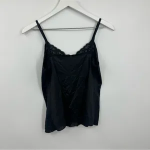 Vintage Y2K Black Camisole Size Medium Whimsical Fairycore Goth thumbnail 5