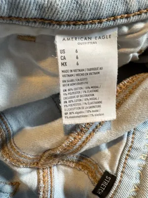 American Eagle Jean Shorts Stretch Light Wash thumbnail 3
