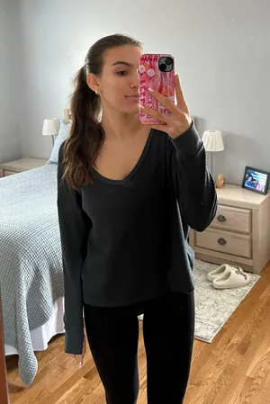 American Eagle Outfitters Waffle Sweater thumbnail 1