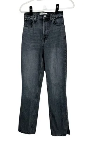Abercrombie & Fitch Curve Love Ultra High Rise 90s Straight Jean Cotton Size 25 thumbnail 1