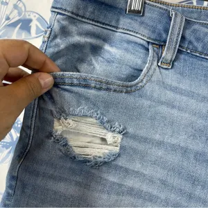 American Eagle Outfitters Women's Blue Distressed Jeans SZ 14 thumbnail 4