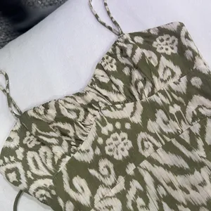 Zara Printed Green Creme‎ Maxi Dress thumbnail 4
