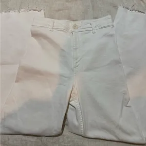 Zara High Rise Wide Leg Marine Denim thumbnail 3