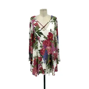 Show Me Your Mumu Joni Flow Dress Duchess Darling White Floral Size Medium‎ thumbnail 3