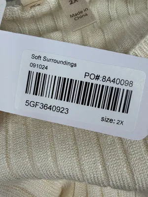 Soft Surroundings SoftEssential Ribbed Sweater 2X Ivory Cream NWT Lightweight thumbnail 5