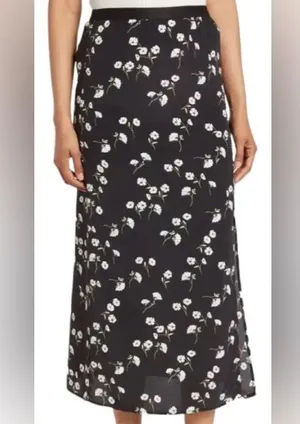 Sanctuary Black and White Floral Midi Skirt thumbnail 5