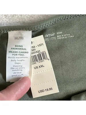 NWT Aerie Olive Green Bikini Bottom - Size: XXL thumbnail 2