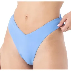 NWT Roxy V-Front Cheeky Bikini‎ Bottoms UPF 50 Swimwear Sail Blue - Small thumbnail 3