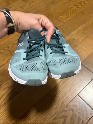 On Running Swiss engineering Women's gray green yellow Athletic Sneakers size 5 thumbnail 4