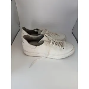 Sam Edelman White Leather Low Top‎ Sneakers Womens 9 Minimalist Lace Up Shoes thumbnail 2