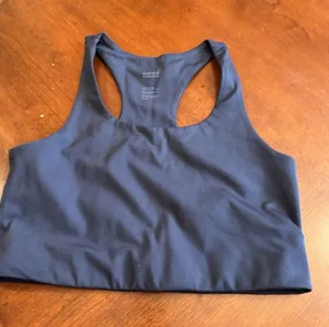 Paloma Racerback Bra by Girlfriend Collective Navy Blue Size L thumbnail 1