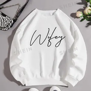 SheIn White 'Wifey' Women's Top thumbnail 3