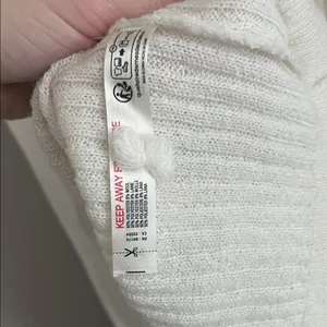 Daily Practice by Anthropologie Cream Ribbed Knit Sweater thumbnail 4