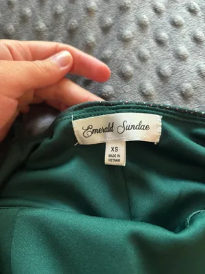 Emerald Sundae Green Sparkly Dress thumbnail 4