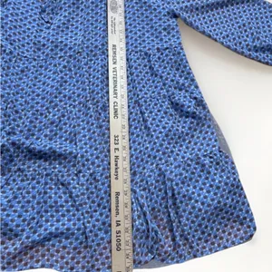 Karlie Tiered Mini Dress Long Sleeve Ruffle Neck Geometric Print Large thumbnail 10