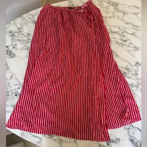 NWOT J. Crew Cotton Voile Beach Coverup Skirt Red & White Stripes Sz L Sold Out thumbnail 4