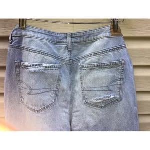 American Eagle Mom‎ Jean Blue Denim Size 10 Regular Jeans Distressed thumbnail 8