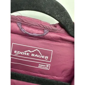 Eddie Bauer Womens Medium Purple‎ Hooded Down Puffer Jacket L18FN552 Heathered thumbnail 6
