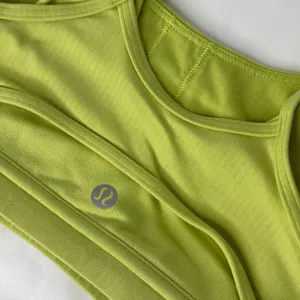 Lululemon Ebb to Train Bra Lime Green Ribbed Medium Support Size 6‎ W2CQGS thumbnail 6