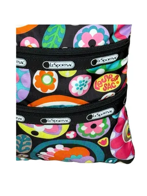 LeSportSac ✿ Crossbody Bag Festival Handbag ✿ Mixed Multi Floral Print ✿ 3X Zip thumbnail 6