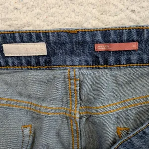 Pilcro Anthropologie The Signature High Rise Shorts Blue Distressed Patchwork 31 thumbnail 5