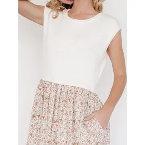 NWT Baltic Born Myra Sweater Midi Dress Sz Small Ivory Coral Floral Knit Pockets thumbnail 6