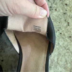 Madewell Black Loafers Leather Cut out Dorsay Style cutout low booties size 7 thumbnail 5