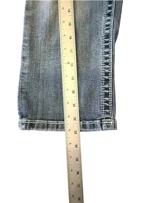 Miss Me Signature Cuffed Capri Jeans Womens 30 Rhinestone Flap Pocket Y2K thumbnail 14