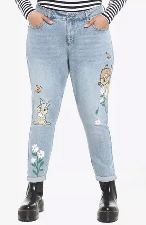 NWOT Her Universe Disney Bambi and Thumper Mom Jeans Plus Size 17 thumbnail 1