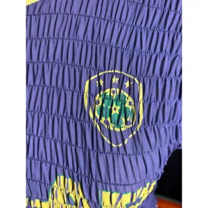 Urban Outfitters Purple‎ Popcorn Shirt Solar Graphic Y2K Smocked Top Medium thumbnail 3