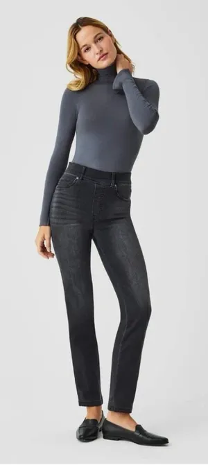 NWT Spanx Ankle Straight Leg Denim Jeans 20355R - Vintage Black SZ-3X thumbnail 1
