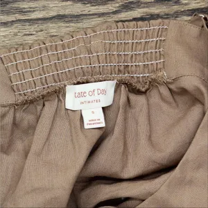 NWT State of Day Blend 2-Pc. Sleeveless Pajama Shorts Natural Umber Brown S thumbnail 10