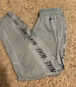 Nike Gray Women’s Logo Joggers with Black Branding thumbnail 1