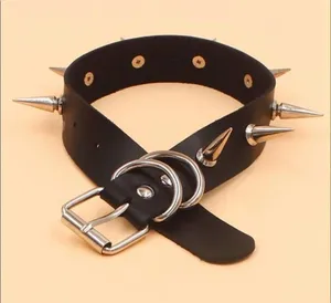 Spike Choker Collar Black New thumbnail 7