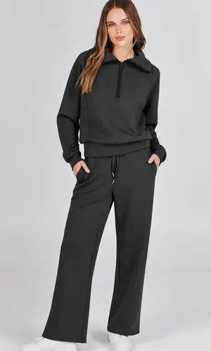 Black Quarter Zip Up Sweatshirt thumbnail 11