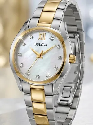 ✨ Bulova Diamond Collection 98P145 Two-Tone Watch | NEW Battery (Ready to Wear)! thumbnail 2