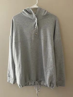 Basic gray hooded sweater Size XL thumbnail 1