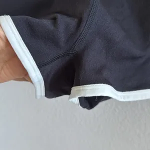 Free People Movement Black Duet Shorts Black White Stretchy M/L thumbnail 3