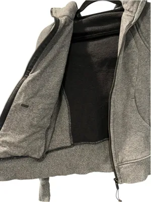 Lululemon Scuba Full Zip Hoodie Classic Fit Heathered Gray Jacket Size 4 Stretch thumbnail 8